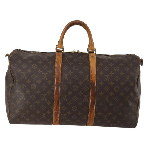 LOUIS VUITTON Monogram Keepall Bandouliere 50 Boston Bag M41416 LV Auth 193785