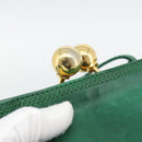 LOEWE Shoulder Bag Leather Green Gold Auth 193786-10