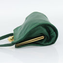 LOEWE Shoulder Bag Leather Green Gold Auth 193786-3