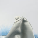 PRADA Clutch Bag Fur Blue Silver Auth 193790M-22