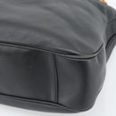 GUCCI Bamboo Hand Bag Leather 2way Black Gold 001 1638 1577 Auth 193791-12