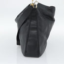 GUCCI Bamboo Hand Bag Leather 2way Black Gold 001 1638 1577 Auth 193791-5