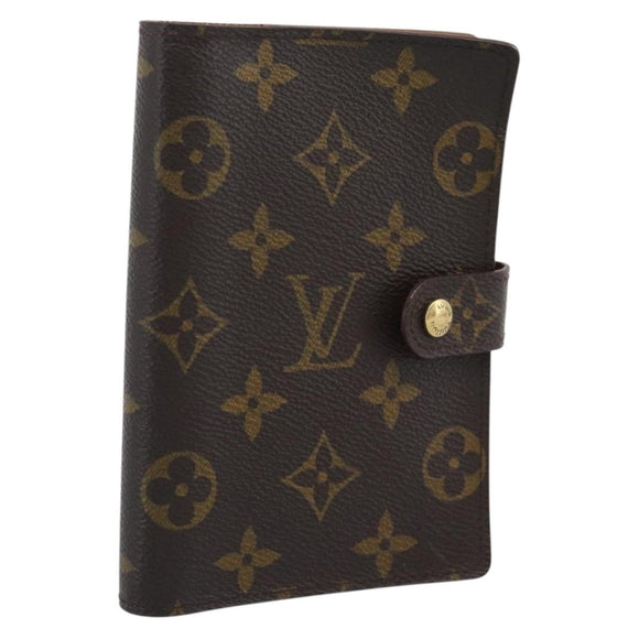 LOUIS VUITTON Monogram Agenda PM Day Planner Cover R20005 LV Auth 193794