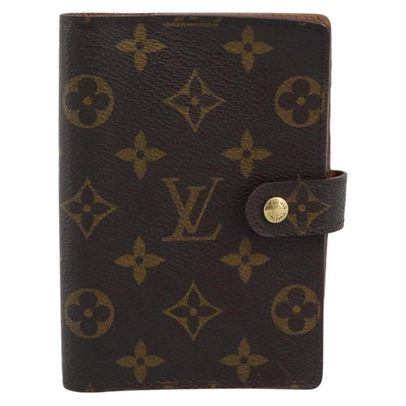LOUIS VUITTON Monogram Agenda PM Day Planner Cover R20005 LV Auth 193794