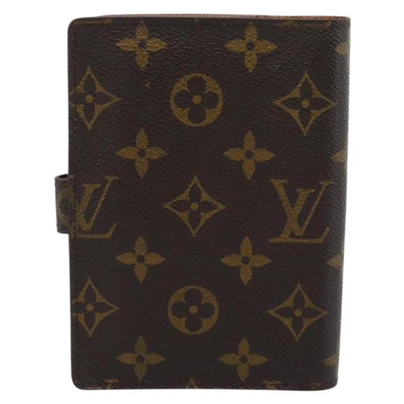 LOUIS VUITTON Monogram Agenda PM Day Planner Cover R20005 LV Auth 193794