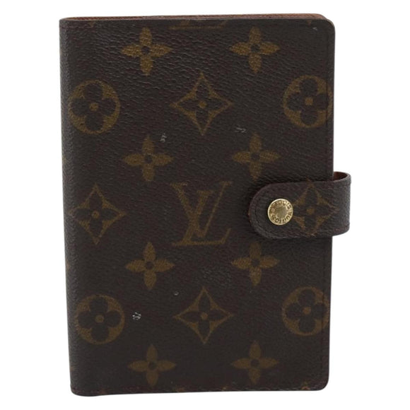 LOUIS VUITTON Monogram Agenda PM Day Planner Cover R20005 LV Auth 193795