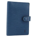 LOUIS VUITTON Epi Agenda PM Day Planner Cover Blue R20055 LV Auth 193796-1