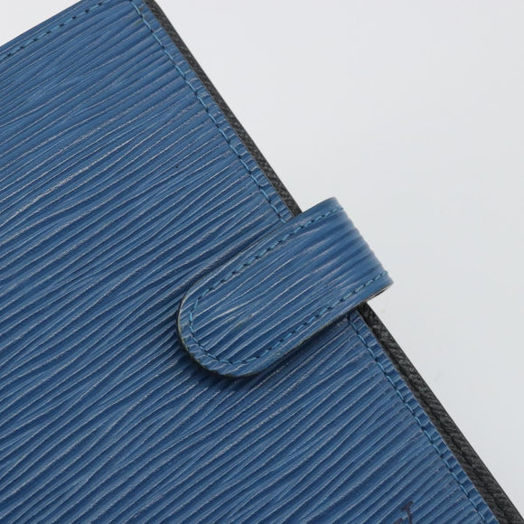 LOUIS VUITTON Epi Agenda PM Day Planner Cover Blue R20055 LV Auth 193796