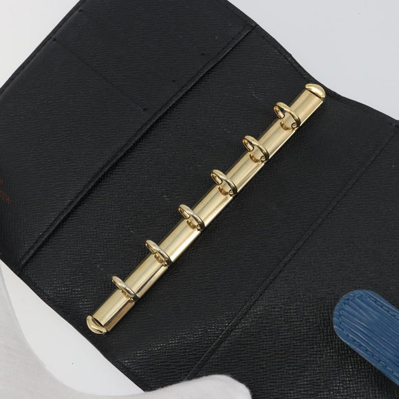 LOUIS VUITTON Epi Agenda PM Day Planner Cover Blue R20055 LV Auth 193796
