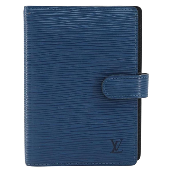 LOUIS VUITTON Epi Agenda PM Day Planner Cover Blue R20055 LV Auth 193796