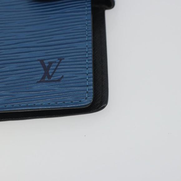 LOUIS VUITTON Epi Agenda PM Day Planner Cover Blue R20055 LV Auth 193796