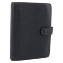 LOUIS VUITTON Epi Agenda MM Day Planner Cover Black R20042 LV Auth 193797-1