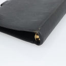 LOUIS VUITTON Epi Agenda MM Day Planner Cover Black R20042 LV Auth 193797-15