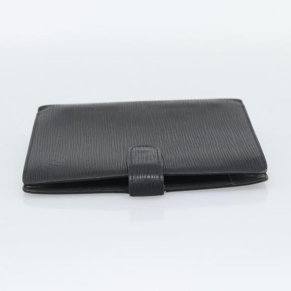 LOUIS VUITTON Epi Agenda MM Day Planner Cover Black R20042 LV Auth 193797
