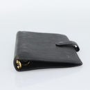 LOUIS VUITTON Epi Agenda MM Day Planner Cover Black R20042 LV Auth 193797-6
