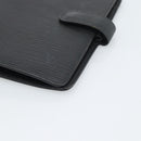 LOUIS VUITTON Epi Agenda MM Day Planner Cover Black R20042 LV Auth 193797-14