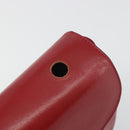 CELINE Chain Shoulder Bag Leather Red Gold Auth 193798-12