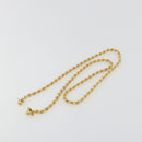 CELINE Chain Shoulder Bag Leather Red Gold Auth 193798-26