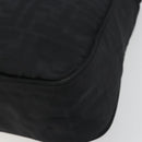 FENDI Zucca Canvas Shoulder Bag Black Auth 193804-9