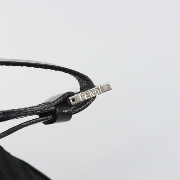 FENDI Zucca Canvas Shoulder Bag Black Auth 193804