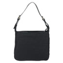 FENDI Zucca Canvas Shoulder Bag Black Auth 193804-2