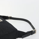 FENDI Zucca Canvas Shoulder Bag Black Auth 193804-8