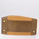 LOEWE Amazona 40 Hand Bag Leather Brown Gold Auth 193805A-6
