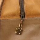 LOEWE Amazona 40 Hand Bag Leather Brown Gold Auth 193805A-17
