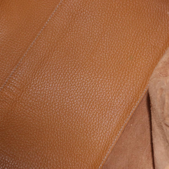 LOEWE Amazona 40 Hand Bag Leather Brown Gold Auth 193805A
