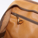 LOEWE Amazona 40 Hand Bag Leather Brown Gold Auth 193805A-21