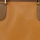 LOEWE Amazona 40 Hand Bag Leather Brown Gold Auth 193805A-3
