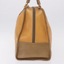 LOEWE Amazona 40 Hand Bag Leather Brown Gold Auth 193805A-4