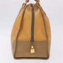 LOEWE Amazona 40 Hand Bag Leather Brown Gold Auth 193805A-5