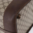 GUCCI GG Supreme Web Sherry Line Boston Bag PVC Beige Gold Auth 193806A-10