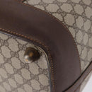GUCCI GG Supreme Web Sherry Line Boston Bag PVC Beige Gold Auth 193806A-11