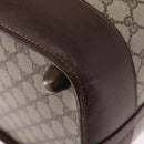 GUCCI GG Supreme Web Sherry Line Boston Bag PVC Beige Gold Auth 193806A-13