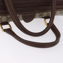 GUCCI GG Supreme Web Sherry Line Boston Bag PVC Beige Gold Auth 193806A-7