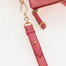 Miu Miu Hand Bag Leather 2way Pink Gold Auth 193807M-10