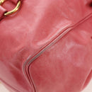 Miu Miu Hand Bag Leather 2way Pink Gold Auth 193807M-14