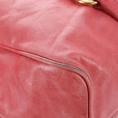 Miu Miu Hand Bag Leather 2way Pink Gold Auth 193807M-15