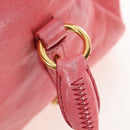 Miu Miu Hand Bag Leather 2way Pink Gold Auth 193807M-17