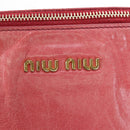 Miu Miu Hand Bag Leather 2way Pink Gold Auth 193807M-18