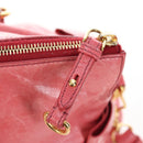 Miu Miu Hand Bag Leather 2way Pink Gold Auth 193807M-20