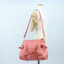 Miu Miu Hand Bag Leather 2way Pink Gold Auth 193807M-29