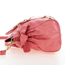 Miu Miu Hand Bag Leather 2way Pink Gold Auth 193807M-4