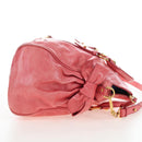 Miu Miu Hand Bag Leather 2way Pink Gold Auth 193807M-5