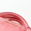 Miu Miu Hand Bag Leather 2way Pink Gold Auth 193807M-8