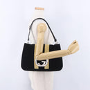 GUCCI Interlocking G Shoulder Bag Velor Black Silver Auth 193808V-28