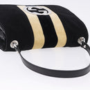 GUCCI Interlocking G Shoulder Bag Velor Black Silver Auth 193808V-7