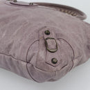 BALENCIAGA The Perth Hand Bag Leather Purple 128522 Auth 193809V-9